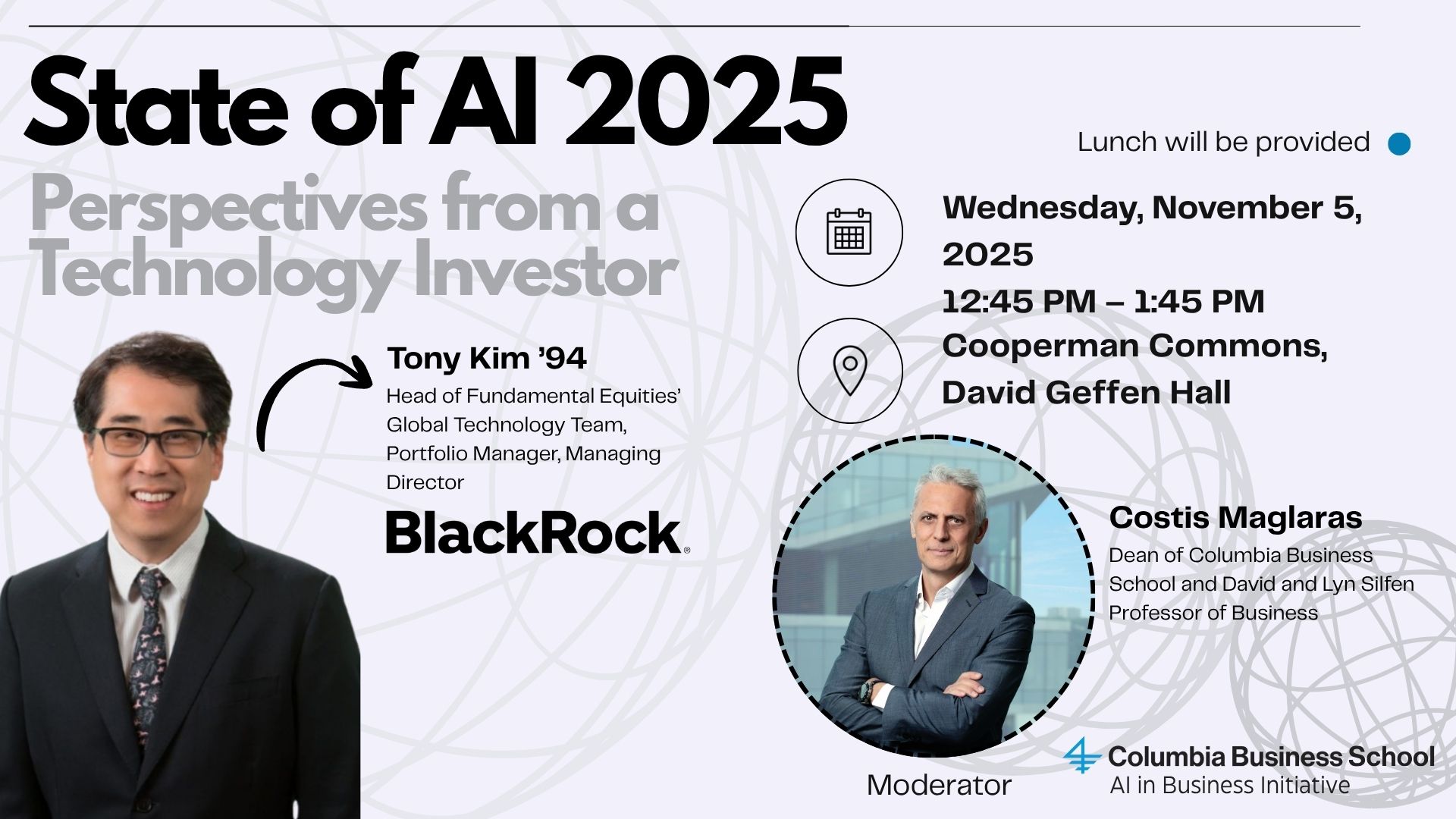 State of AI 2025: Perspectives from a Technology Investor, featuring Tony Kim '94, Managing Director and Head of Global Technology in Fundamental Equities, BlackRock image