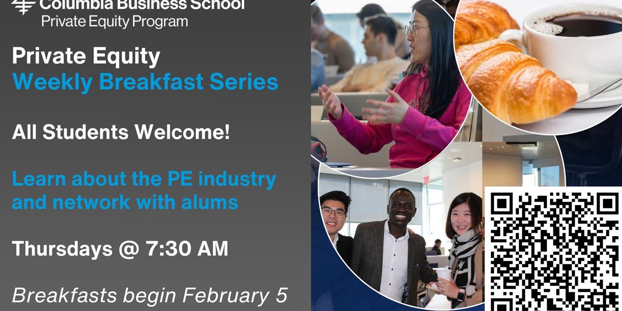 PE Program Breakfast Series with guest Evan Greenfield, BCI image