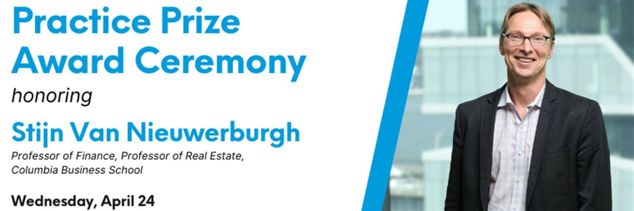 Practice Prize Award Ceremony: Honoring Stijn Van Nieuwerburgh image