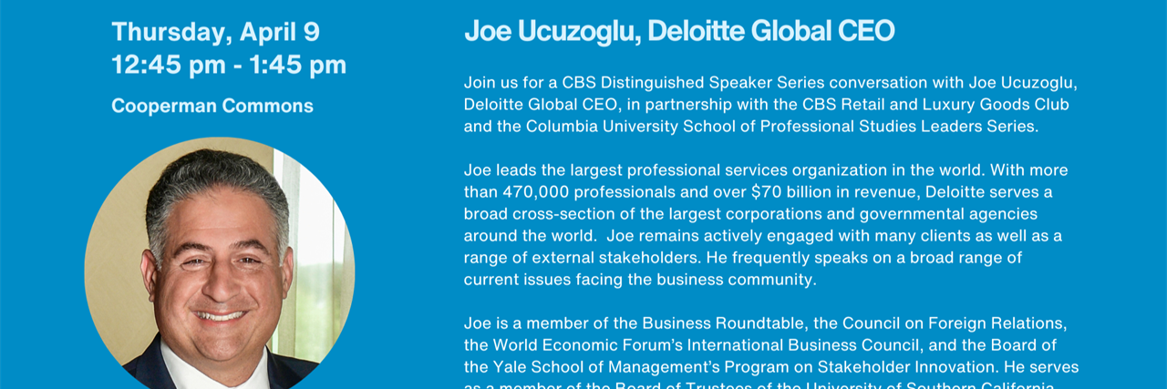 A Conversation with Joe Ucuzoglu, Global CEO, Deloitte  image