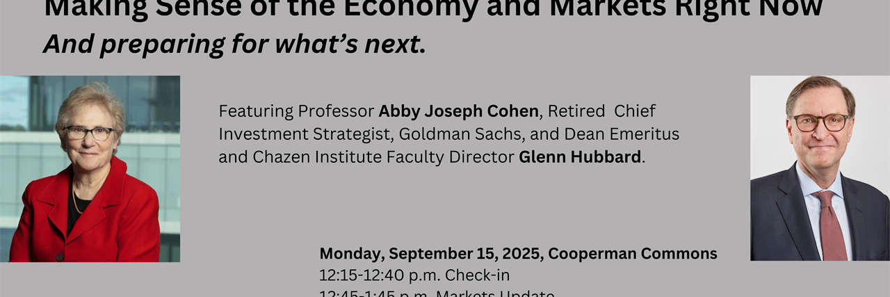 Making Sense of the Economy and Markets Right Now And preparing for what comes next. image