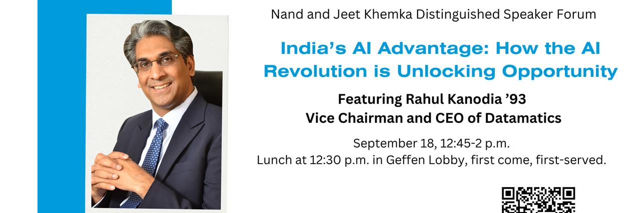 Nand and Jeet Khemka Distinguished Speaker Forum image