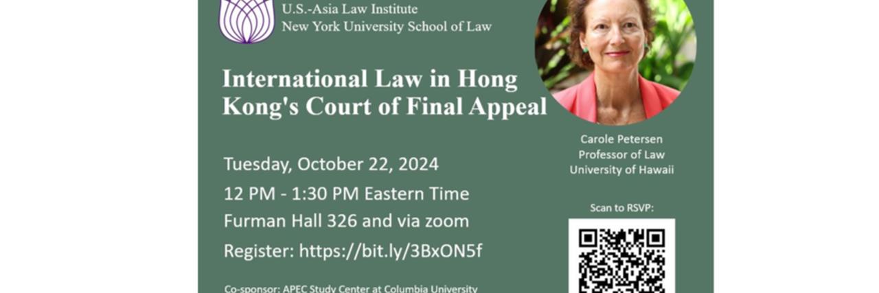 International Law in Hong Kong's Court of Final Appeal: Still Relevant? image