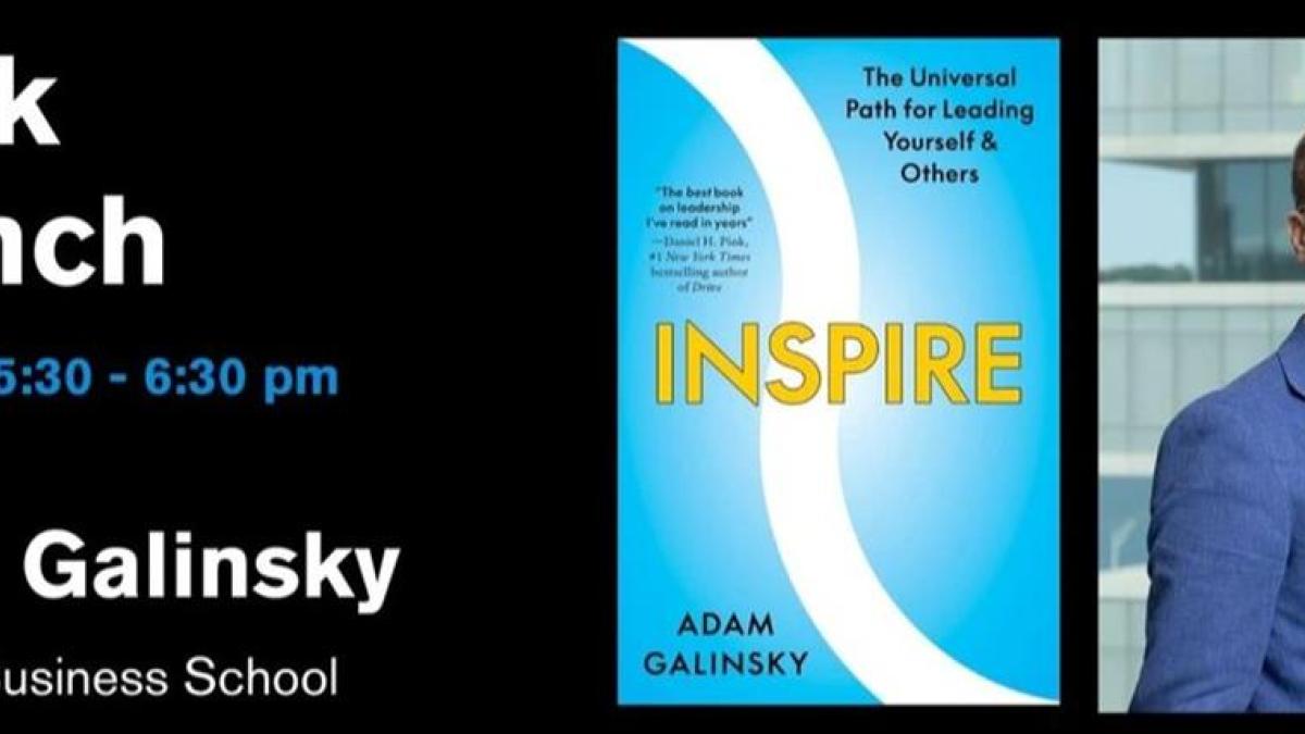 Toronto: Book Launch with Professor Adam Galinsky image