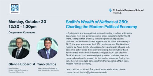 Monday, October 20, 2025 Adam Smith at 250: Charting the Modern Political Economy Adam Smith at 250: Charting the Modern Political Economy image