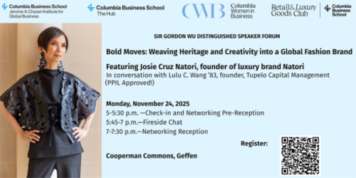 Monday, November 24, 2025 (PPIL Approved) Fall 2025 Lulu C. Wang Asian Business Leader and Sir Gordon Wu Forum Speaker (PPIL Approved) Fall 2025 Lulu C. Wang Asian Business Leader and Sir Gordon Wu Forum Speaker image