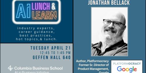 Tuesday, April 21, 2026 AI in Business Initiative Lunch and Learn Series Lunch and Learn Product Management Series Image