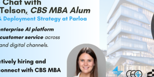 Thursday, March 5, 2026 Fireside chat with CBS alum Natalie Telson, AI Product & Deployment Strategy @ Parloa Fireside chat with CBS alum Natalie Telson, AI Product & Deployment Strategy @ Parloa image
