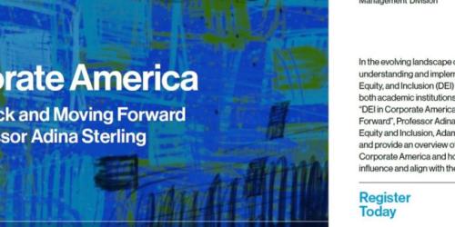 Wednesday, October 30, 2024 DEI in Corporate America: Taking Stock and Moving Forward with Adina Sterling (PPIL) DEI in Corporate America: Taking Stock and Moving Forward with Adina Sterling (PPIL) image
