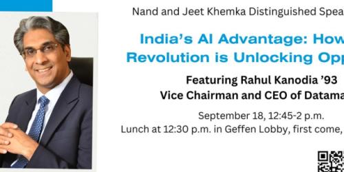 Wednesday, September 18, 2024 Nand and Jeet Khemka Distinguished Speaker Forum Nand and Jeet Khemka Distinguished Speaker Forum image
