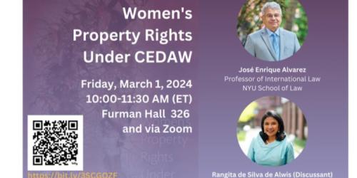 Friday, March 1, 2024 Women's Property Rights Under CEDAW Women's Property Rights Under CEDAW image